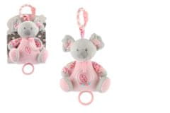 KOALA Medved rattle pliš 19cm tečaj na post./cube nat. igrača stroj roza na kartici