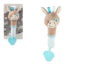 Teddies Piščalka/igralka osel plišasta 22cm na kartici