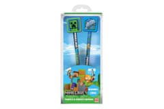 Komplet svinčnikov Minecraft 2 kosa z dodatkom v plastični embalaži