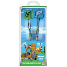 Komplet svinčnikov Minecraft 2 kosa z dodatkom v plastični embalaži