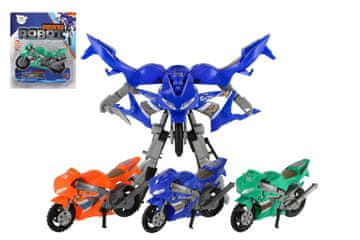 Teddies Transformer motorno kolo/robot iz plastike 15cm