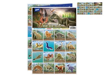 Papir Pexeso Dinozavri družabna igra 32 parov slik 21x30cm