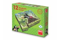 Dino KRTEK IN PRIJATELJI 12 lesenih kock za licenco