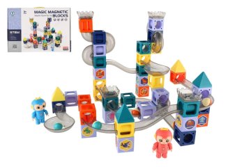Teddies Magnetna steza za kroglice s plastičnimi figurami