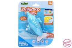 Delfin raztegljiv v kopel iz plastike 14 cm na kartici