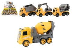Teddies Avtomobilska gradbena plastika na vztrajniku 10cm 3 vrste