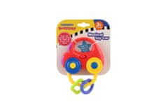 Teddies Plastični avtomobilček z ropotuljico 10x11cm na baterije z zvokom, lučko na kartici 3m+