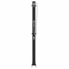 Vidaxl Zunanji solarni tuš Črna 217 cm PVC in aluminij