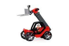 LENA Car Truxx 2 teleskopski nakladalnik iz plastike 33cm s figuro 24m+