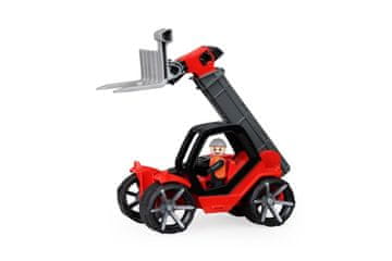 LENA Car Truxx 2 teleskopski nakladalnik iz plastike 33cm s figuro 24m+