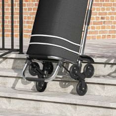 Vidaxl Nakupovalni voziček Črna 47 x 39 x 100.5 cm Oxford tkanina
