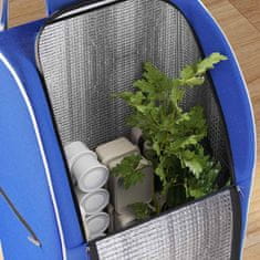 Vidaxl Nakupovalni voziček Modra 39.5 x 36 x 92.5 cm Oxford tkanina