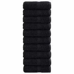 Vidaxl 600 gsm brisače za goste SOLUND 50 pcs Črna 30 x 30 cm Bombaž