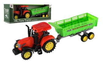 Teddies Traktor z vlečno plastiko 35 cm na vztrajniku