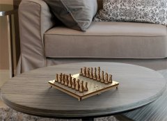 Wooden city Leseno mesto 3D šah in dama 2v1