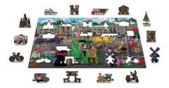 Wooden city Lesena mestna sestavljanka Pariz Square 200 kosov