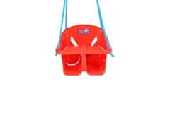 Teddies Otroška plastična gugalnica rdeča 20 kg zmogljivosti 24m+
