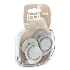 LOVI Dynamic Harmony Silikonski dudelec 6-18m deček 2 kosa