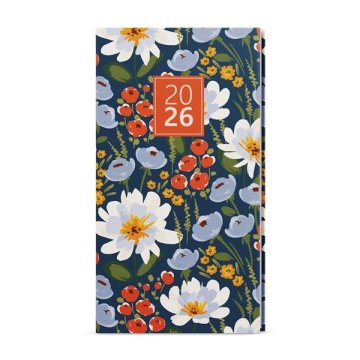 Tedenski žepni dnevnik 2026 Lamino - Rože