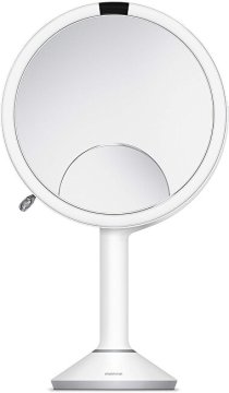 Simplehuman Kozmetično ogledalo z upravljanjem intenzivnosti svetlobe na dotik Sensor Trio White Stainless Steel