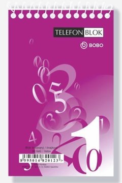 Telefonska podloga z zgornjo spiralo A7, črta, 30 listov