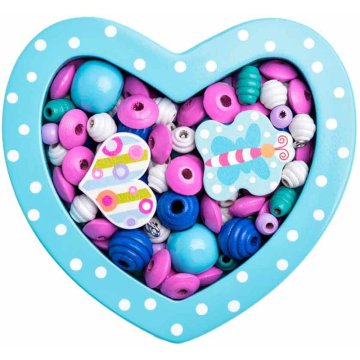 Woody 102190215 Navl.korá.-heart turquoise.