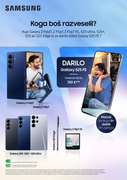 DARILO ob nakupu - Samsung Galaxy S25 FE 8/128GB