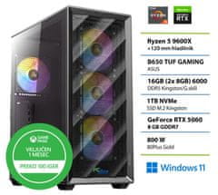 PCplus Gamer namizni računalnik, R5 9600X, 16GB, SSD1TB, RTX5060, W11H (148113)