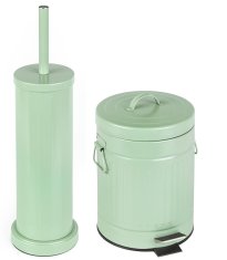 Die moderne Hausfrau Retro kopalniški set - koš za smeti in straniščna krtača
