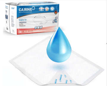Carine Enkratne absorbcijske blazinice, modre, 60cmx90cm, absorpcija 1000 ml, 90 kosov