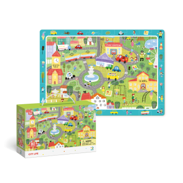 DoDo Puzzle - Življenje v mestu 80 kosov
