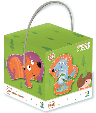 DoDo Puzzle 2-3-4 Elements 6v1 - Gozdne živali