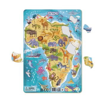 DoDo Puzzle z podlogo - Živali v Afriki 53 kosov