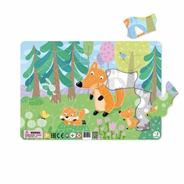 DoDo Puzzle s podlogo - Lisice 21 kosov