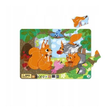 DoDo Puzzle z podlogo Veverice 21 kosov