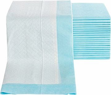 Carine Enkratna vodoodporna higienska podloga, 90 cm x 180 cm, modra, 30 kosov