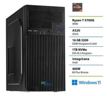 PCplus Magic namizni računalnik, R7 5700G, 16GB, SSD1TB, W11H (147987)