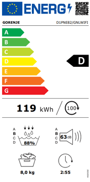 Gorenje DPNE82/GNLWIFI sušilni stroj, 8 kg