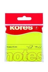 Kores Samolepilne blazinice 75x75 - rumene