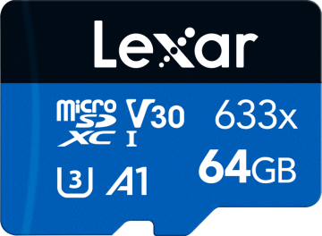 Lexar MicroSDXC 633x UHS-I/A1/U3/10 R95 (V30) 64GB spominska kartica (LMS0633064G)