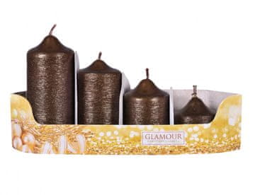 eoshop Adventne sveče GRADED TAURZDA d4,5x5,7,9,11cm 4ks