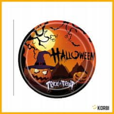 Korbi Papirnati krožniki Halloween – okrasni dekorativni set 24 kosov