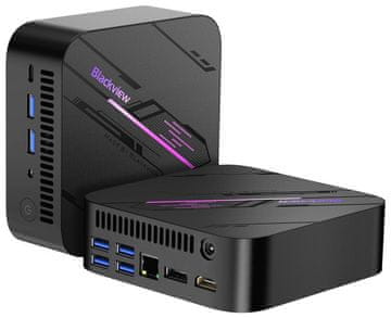 Blackview MP100 PRO namizni mini računalnik, Windows 11 PRO, Intel Alder Lake i9, 16GB RAM, 1TB SSD, WIFI 6, Bluetooth 5.2, Ethernet, 6x USB 3.2, 1x HDMI, 1x DP, 1x USB Type-C, črn