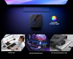 Blackview MP100 PRO namizni mini računalnik, Windows 11 PRO, Intel Alder Lake i9, 16GB RAM, 1TB SSD, WIFI 6, Bluetooth 5.2, Ethernet, 6x USB 3.2, 1x HDMI, 1x DP, 1x USB Type-C, črn