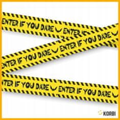 Korbi Trak za noč čarovnic "Enter if you dare" – rumen okrasni trak prizorišče zločina 1 kos