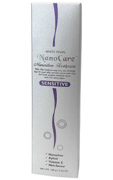 BubbleMania Zobna pasta za občutljive zobe (White Pearl Nano Care Silver Sensitive Toothpaste) 100 g