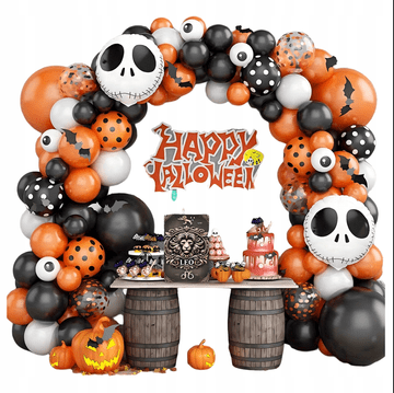 Korbi Komplet balonov – balonski venček Halloween, dekoracija za zabave (116 delov)