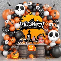 Korbi Komplet balonov – balonski venček Halloween, dekoracija za zabave (116 delov)