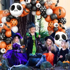Korbi Komplet balonov – balonski venček Halloween, dekoracija za zabave (116 delov)