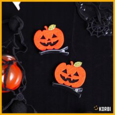 Korbi Sponke za lase – okrasitev buče, oranžne, Halloween, karneval (2 kosa)